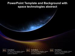 Powerpoint template and background with space technologies abstract