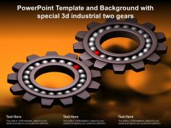 Powerpoint Template And Background With Special 3d Industrial Two Gears