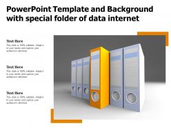 Powerpoint template and background with special folder of data internet
