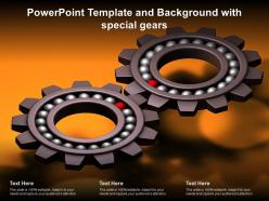 Powerpoint Template And Background With Special Gears
