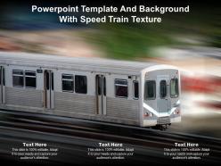 Powerpoint template and background with speed train texture