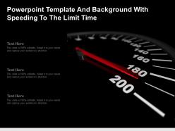 Powerpoint Template And Background With Speeding To The Limit Time
