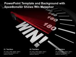 Powerpoint template and background with speedometer shows win metaphor