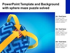 Powerpoint template and background with sphere maze puzzle solved