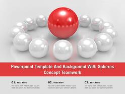 Powerpoint template and background with spheres concept teamwork