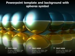 Powerpoint template and background with spheres symbol
