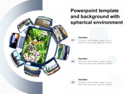 Powerpoint template and background with spherical environment