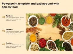 Powerpoint template and background with spices food