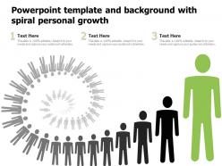 Powerpoint template and background with spiral personal growth