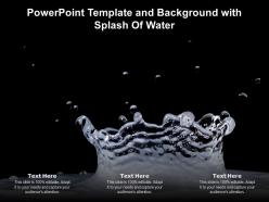 Powerpoint template and background with splash of water