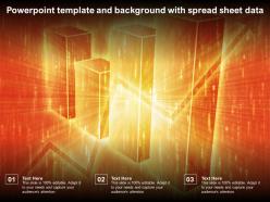 Powerpoint template and background with spread sheet data
