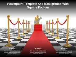 Powerpoint template and background with square podium