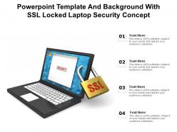 Powerpoint Template And Background With SSL Locked Laptop Security Concept