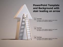 Powerpoint template and background with stair leading an arrow