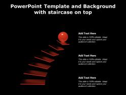 Powerpoint template and background with staircase on top