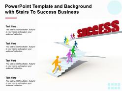 Powerpoint template and background with stairs to success business