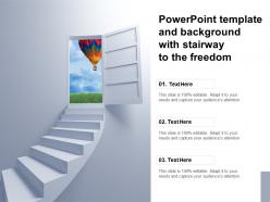 Powerpoint template and background with stairway to the freedom