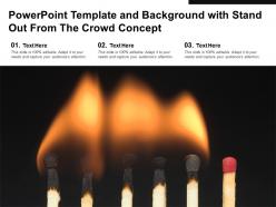 Powerpoint template and background with stand out from the crowd concept