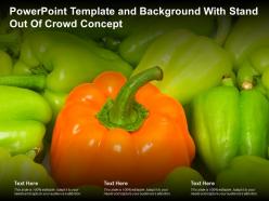 Powerpoint template and background with stand out of crowd concept