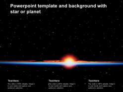 Powerpoint template and background with star or planet