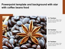 Powerpoint Template And Background With Star With Coffee Beans Food