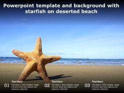 Powerpoint template and background with starfish on deserted beach