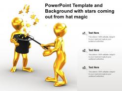 Powerpoint template and background with stars coming out from hat magic