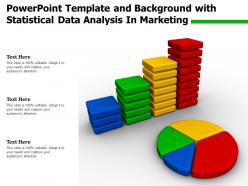 Powerpoint template and background with statistical data analysis in marketing