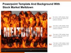 Powerpoint template and background with stock market meltdown