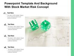 Powerpoint Template And Background With Stock Market Risk Concept
