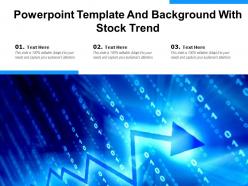 Powerpoint template and background with stock trend