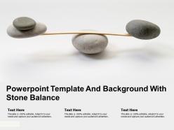 Powerpoint template and background with stone balance