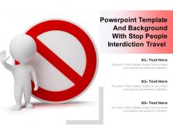 Powerpoint template and background with stop people interdiction travel