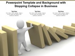 Powerpoint template and background with stopping collapse in business