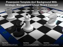 Powerpoint template and background with strategic management chess board concept
