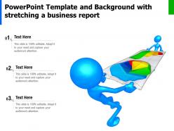 Powerpoint template and background with stretching a business report