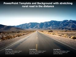 Powerpoint template and background with stretching rural road in the distance