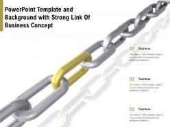 Powerpoint template and background with strong link of business concept