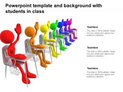 Powerpoint template and background with students in class
