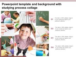 Powerpoint Template And Background With Studying Process Collage