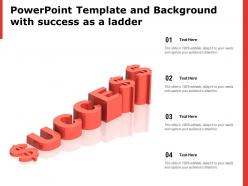 Powerpoint template and background with success as a ladder