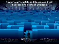 Powerpoint template and background with success choice maze business