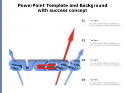 Powerpoint template and background with success concept