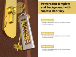 Powerpoint template and background with success door key