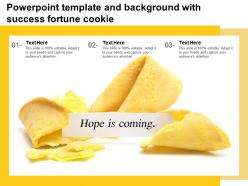 Powerpoint template and background with success fortune cookie