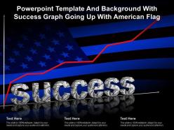 Powerpoint template and background with success graph going up with american flag