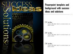 Powerpoint template and background with success ideas and solutions