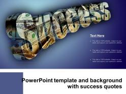 Powerpoint template and background with success quote
