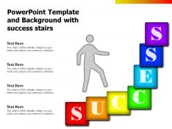 Powerpoint template and background with success stairs