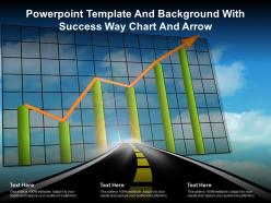 Powerpoint template and background with success way chart and arrow